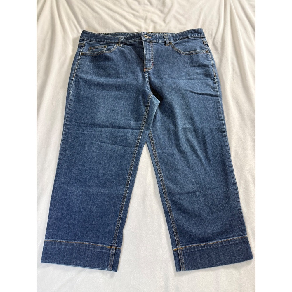 Tommy Hilfiger Hope Girl Medium Wash Cropped Capri Jeans Size 20 Womens